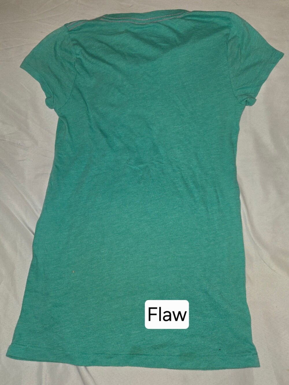 PINK Victoria's Secret  'Make Pink Not War' Teal Graphic Tee Sz M - Picture 5 of 5